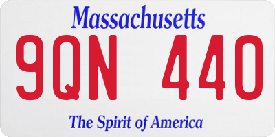 MA license plate 9QN440