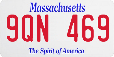 MA license plate 9QN469