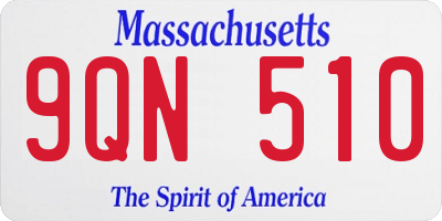 MA license plate 9QN510