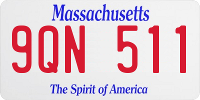 MA license plate 9QN511