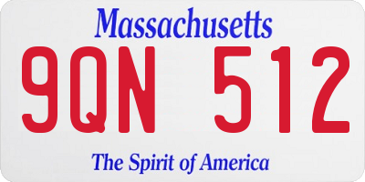 MA license plate 9QN512
