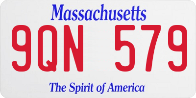 MA license plate 9QN579