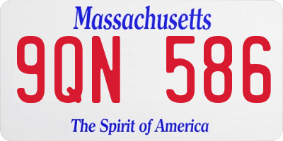 MA license plate 9QN586