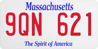 MA license plate 9QN621