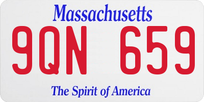 MA license plate 9QN659