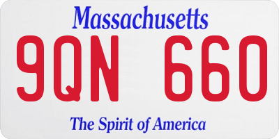 MA license plate 9QN660
