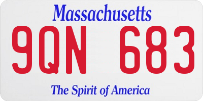 MA license plate 9QN683