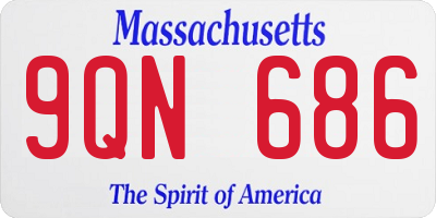 MA license plate 9QN686