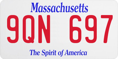 MA license plate 9QN697