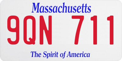 MA license plate 9QN711