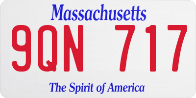 MA license plate 9QN717