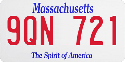 MA license plate 9QN721