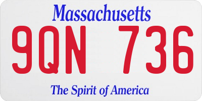 MA license plate 9QN736