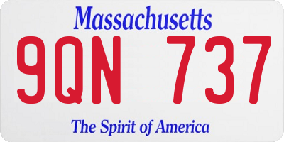 MA license plate 9QN737