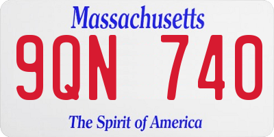 MA license plate 9QN740