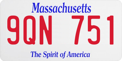MA license plate 9QN751