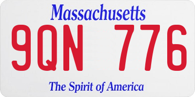 MA license plate 9QN776