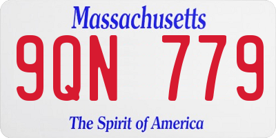 MA license plate 9QN779