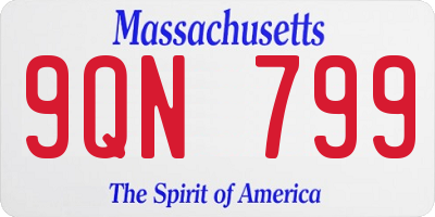 MA license plate 9QN799