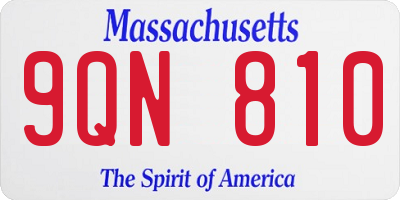 MA license plate 9QN810
