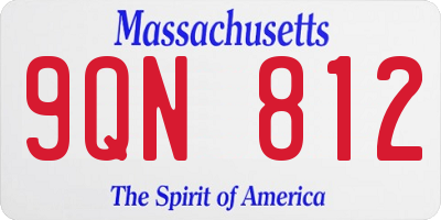 MA license plate 9QN812