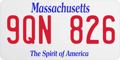 MA license plate 9QN826