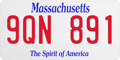 MA license plate 9QN891