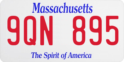 MA license plate 9QN895