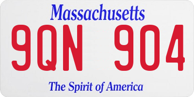 MA license plate 9QN904