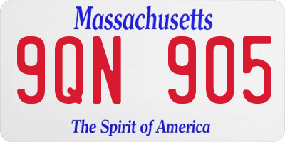 MA license plate 9QN905