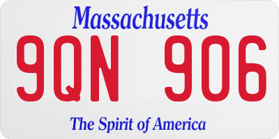 MA license plate 9QN906