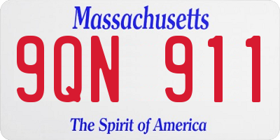 MA license plate 9QN911