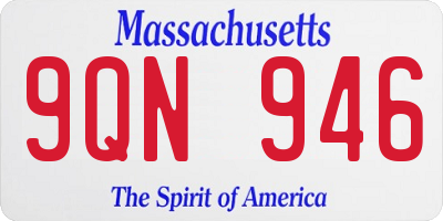 MA license plate 9QN946