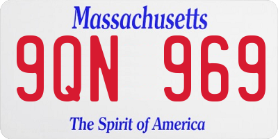 MA license plate 9QN969