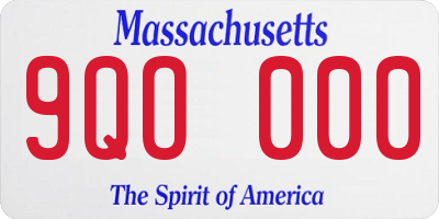 MA license plate 9QO000