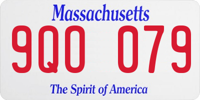 MA license plate 9QO079