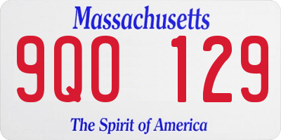 MA license plate 9QO129