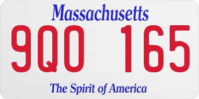MA license plate 9QO165