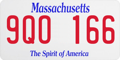 MA license plate 9QO166