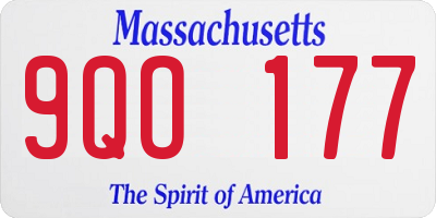 MA license plate 9QO177