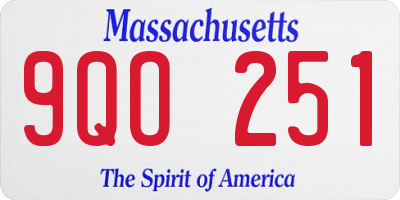 MA license plate 9QO251