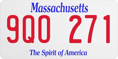 MA license plate 9QO271