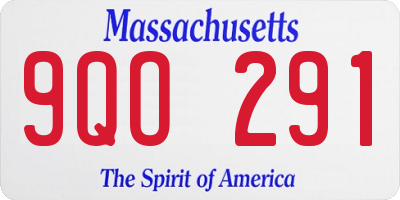 MA license plate 9QO291