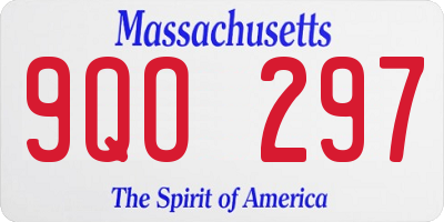 MA license plate 9QO297