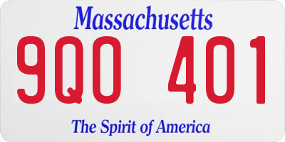 MA license plate 9QO401