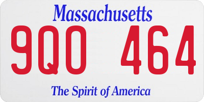 MA license plate 9QO464