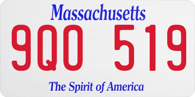 MA license plate 9QO519