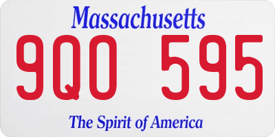 MA license plate 9QO595