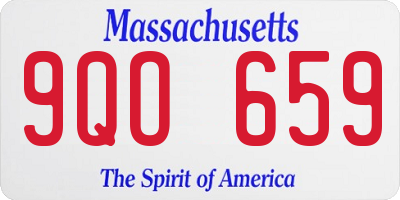 MA license plate 9QO659