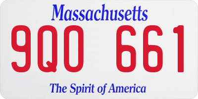 MA license plate 9QO661